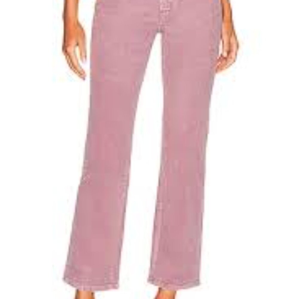 Rollas Original High Rise Straight Corduroy in Plum